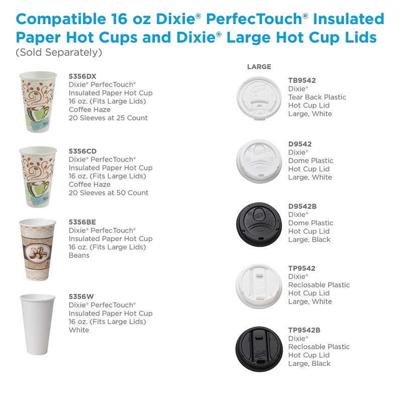 Georgia-Pacific DXE5356CD Dixie Hot Cups, Paper, 16Oz, Coffee Dreams Design, Pack of 50 - Image 5